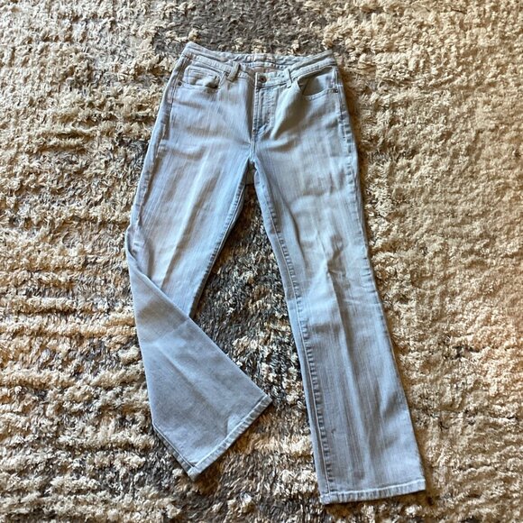 Chico's Platinum Jeans Bootcut Light Blue Stretch Denim Women’s Size 0 Short - Picture 1 of 8